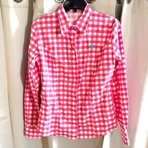 Middy N Me Sweet Melissa Top 8 Pink Gingham Button Up Equestrian Western 18749